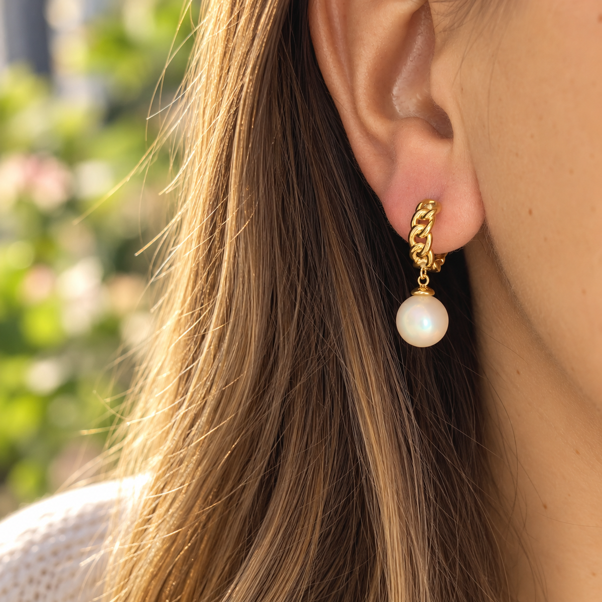 Argollas con Perlas