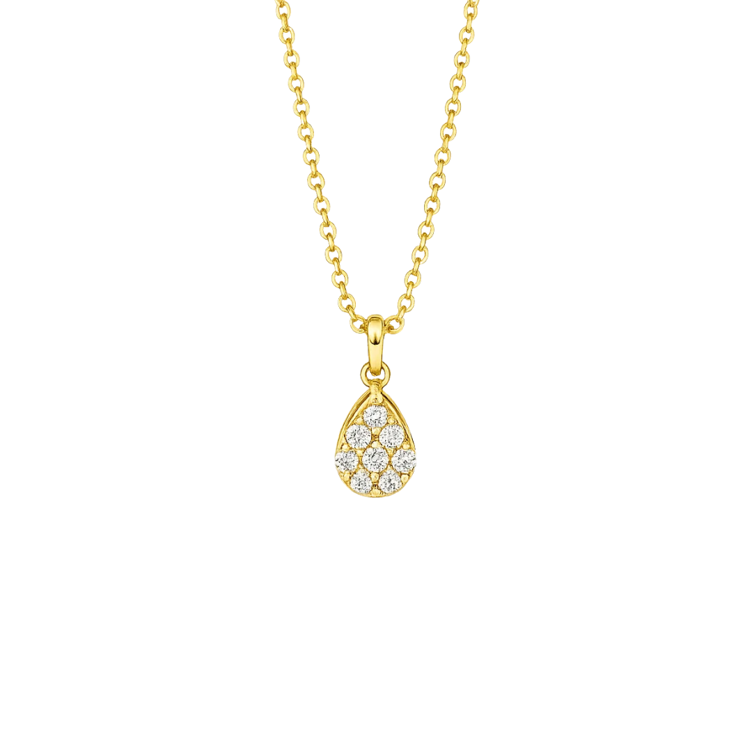 Collar Gota de Diamantes y Oro Amarillo