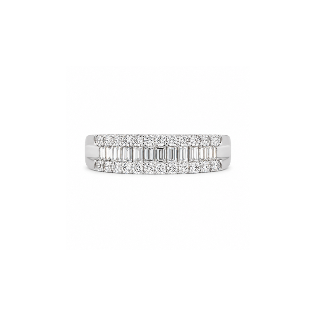 Anillo Baguette y Brillantes