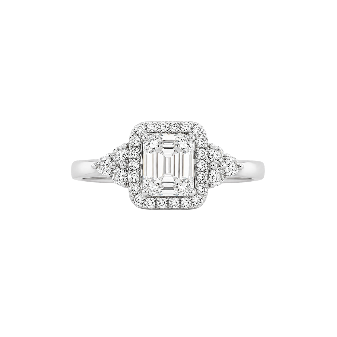 Anillo Cuadrado con Baguette