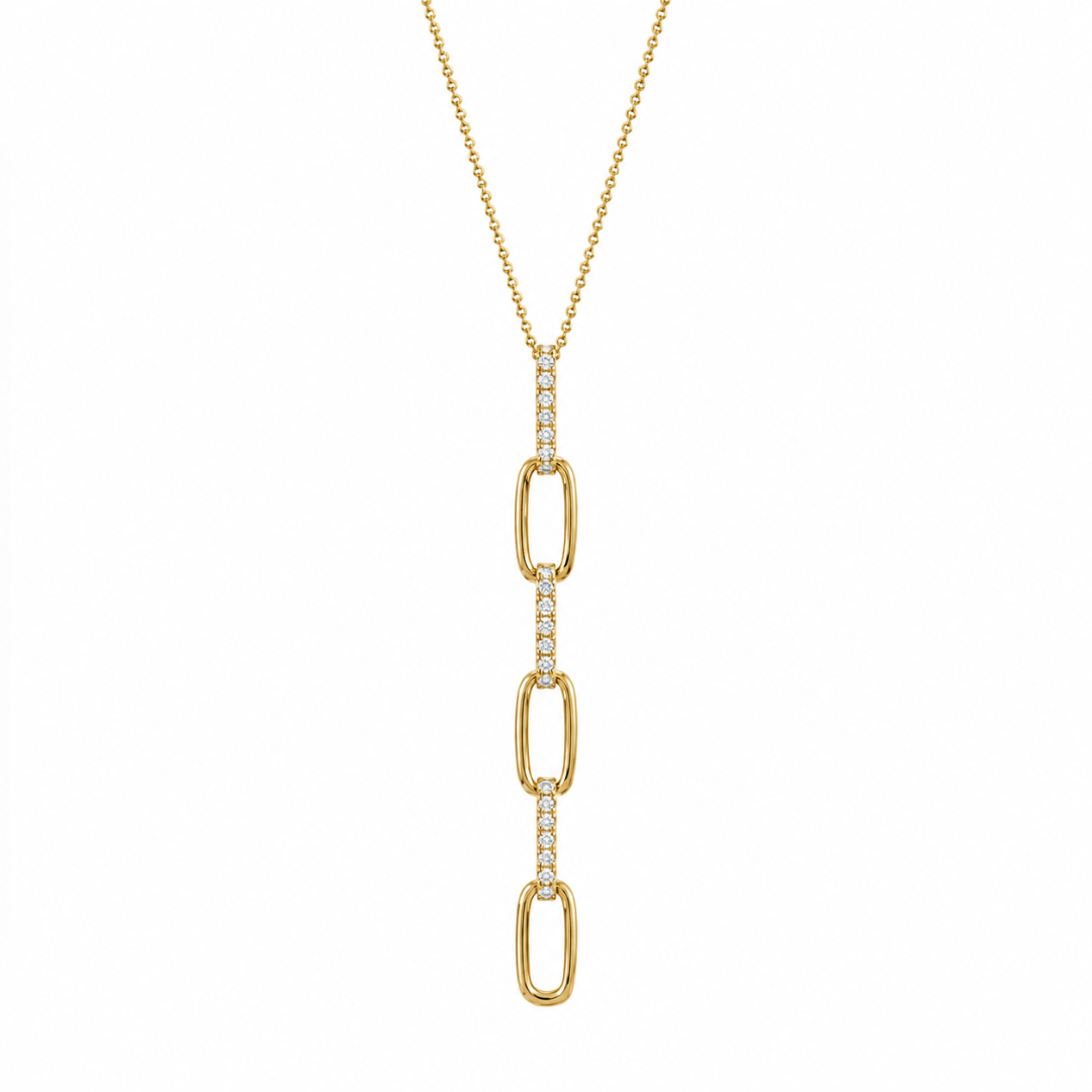 Collar con Colgante de Eslabones