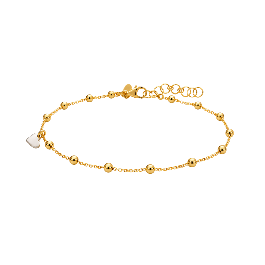 Pulsera Bolitas con Corazón