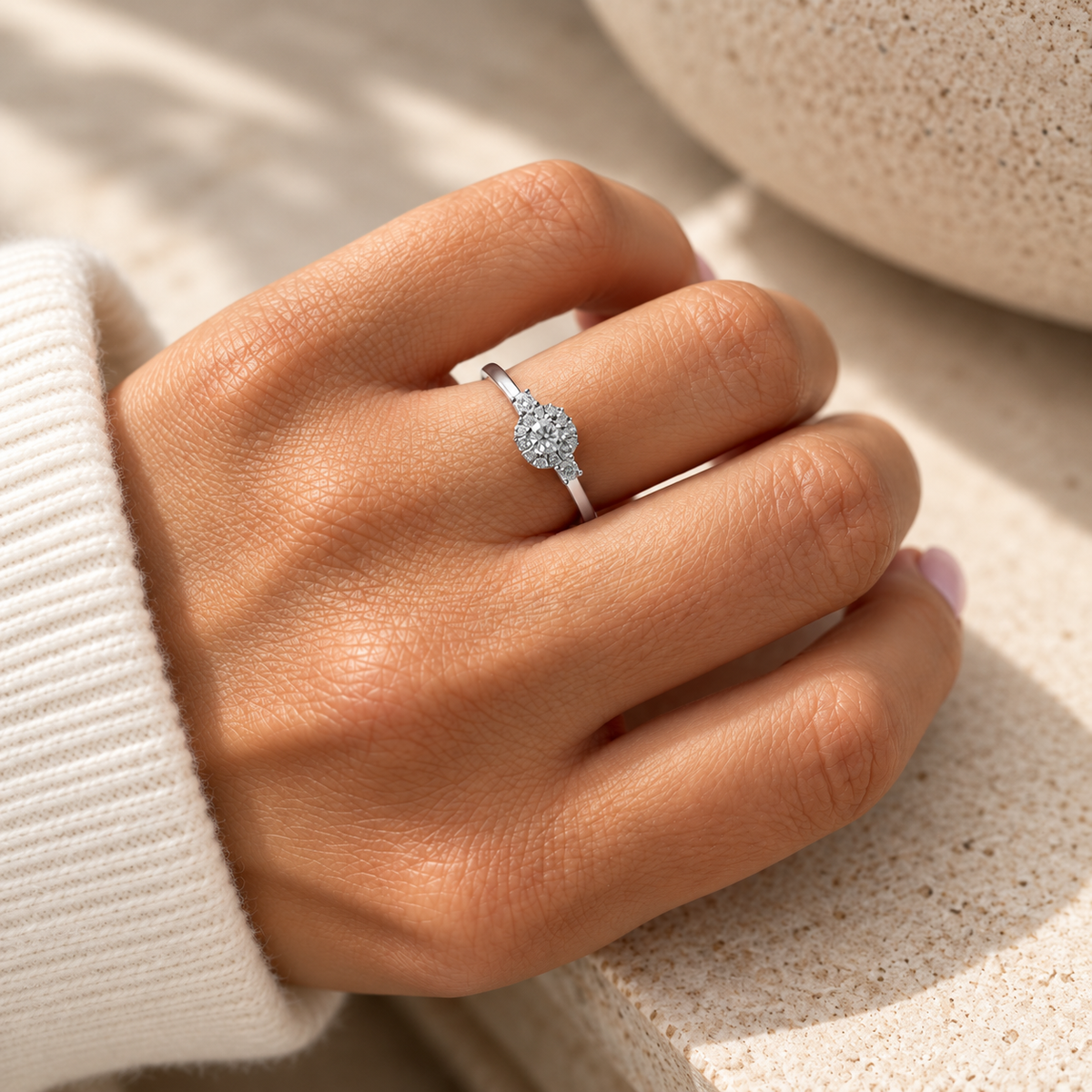 Anillo Halo Redondo