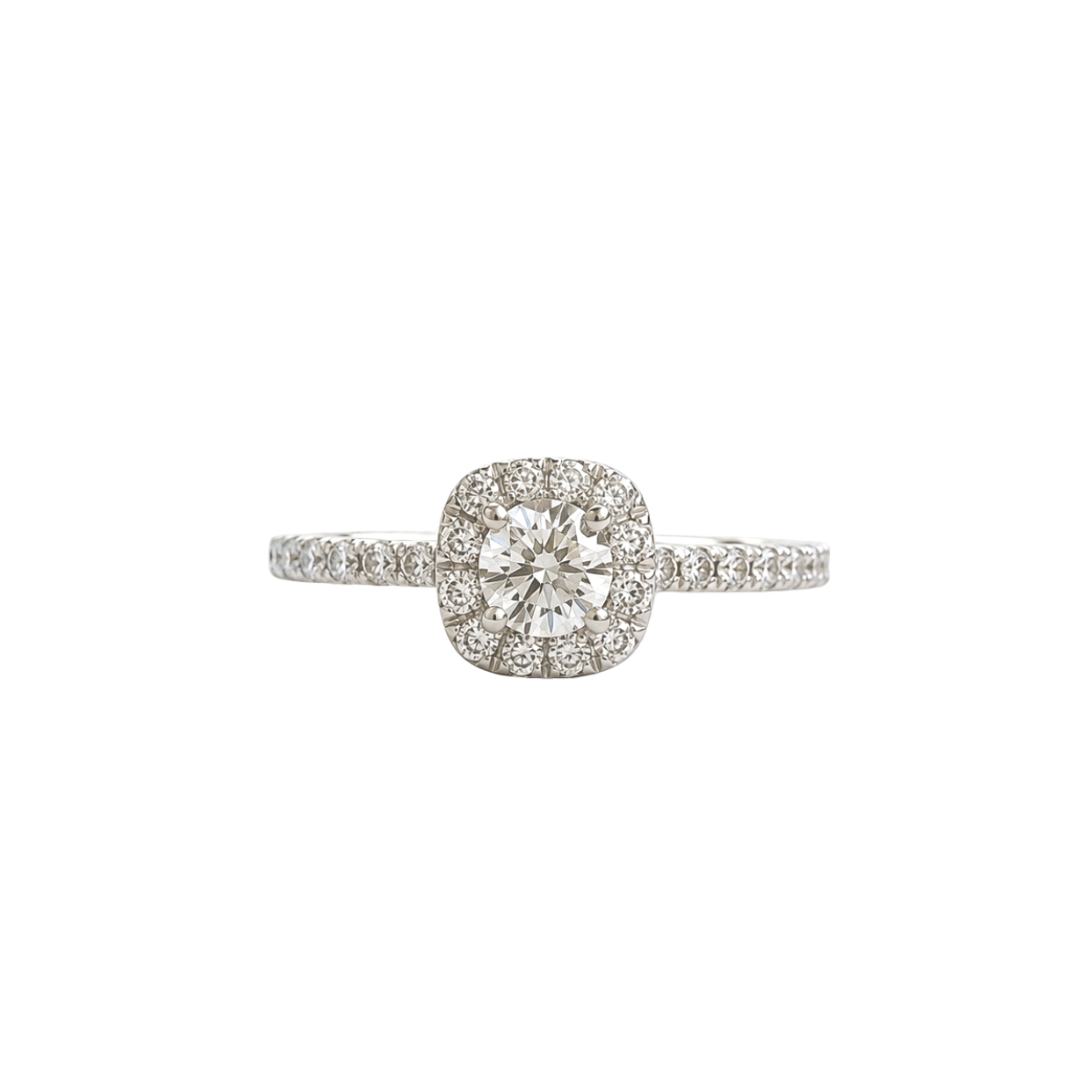 Anillo Halo Cuadrado