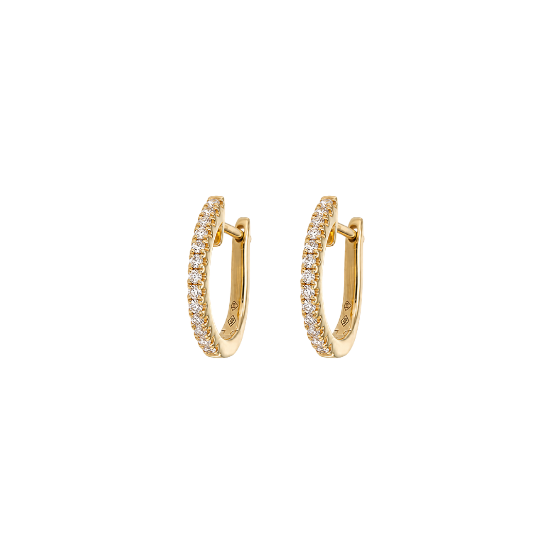 Argollas Oro Amarillo y Diamantes