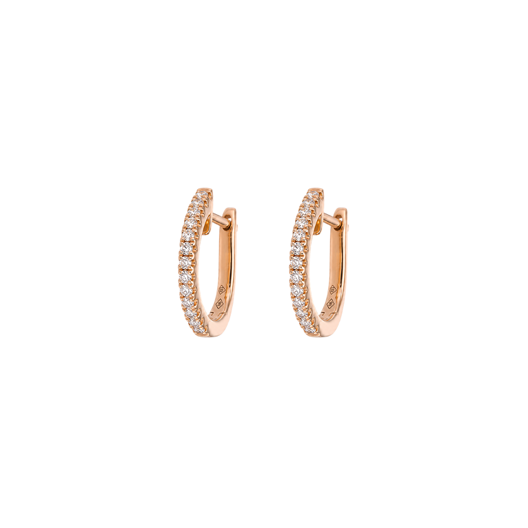Argollas Oro Rosa y Diamantes