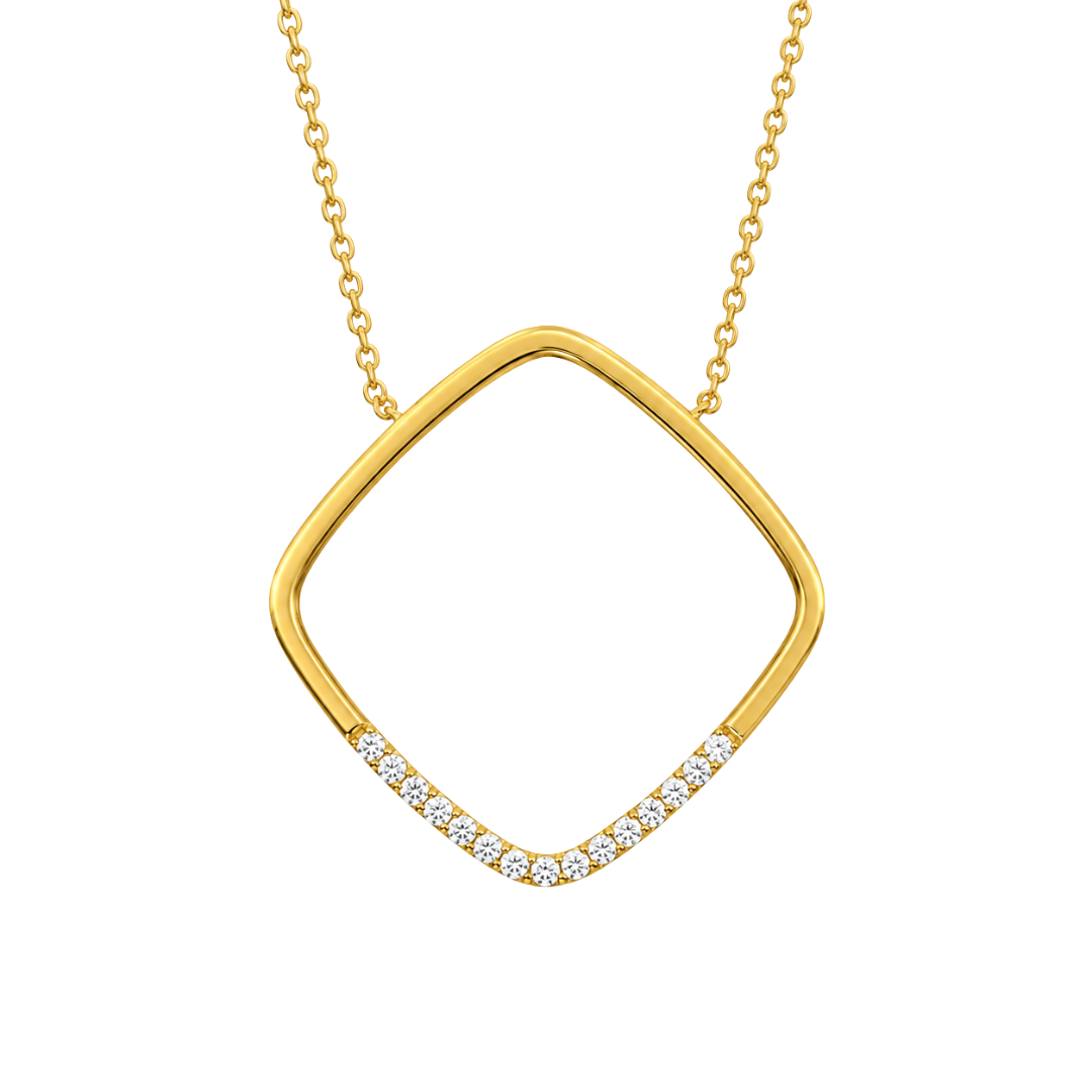 Collar Rombo Diamantes