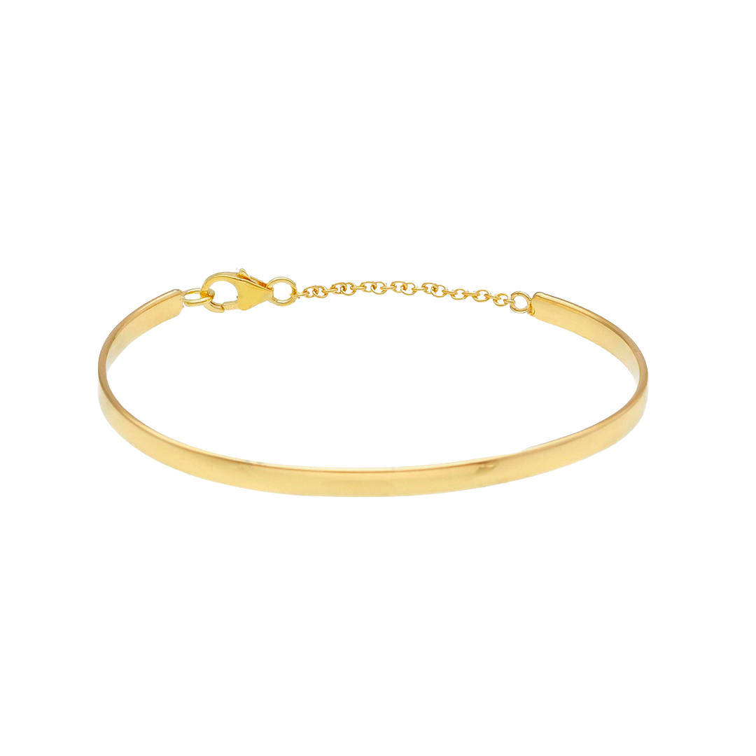Esclava Plana Gold - Oro blanco 18K / Dorado