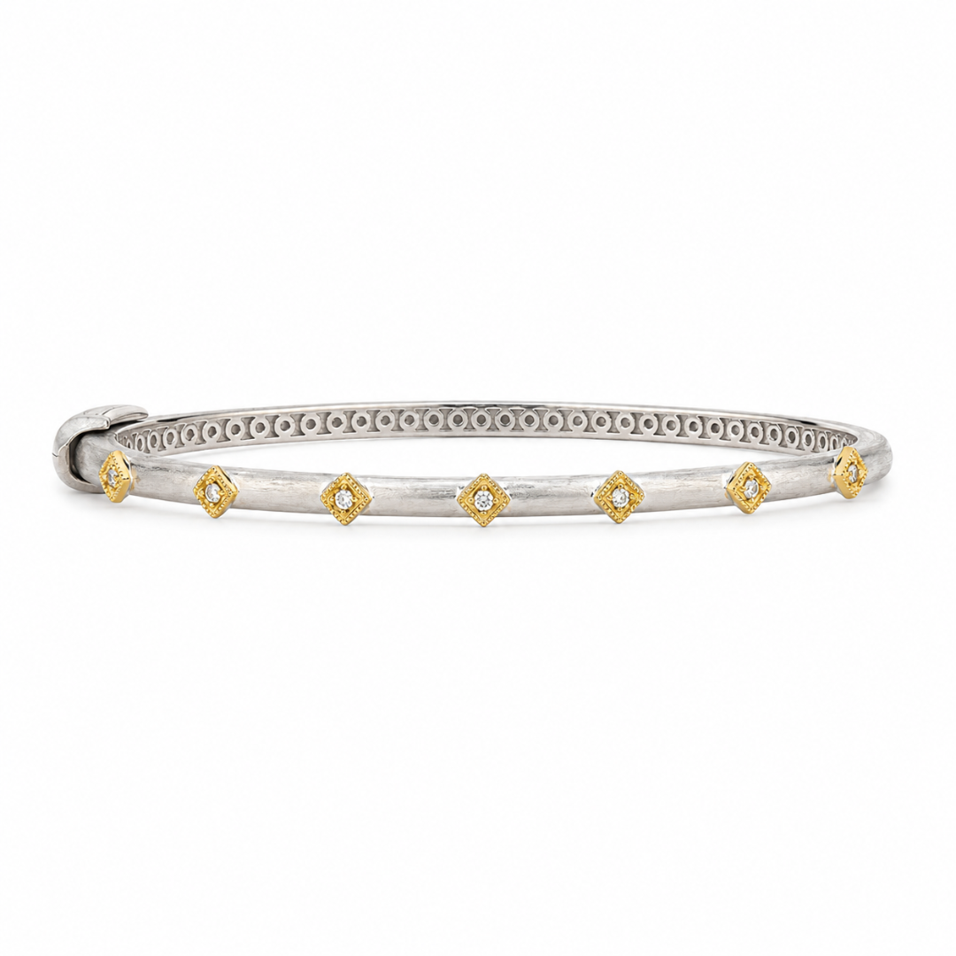 Esclava Plata y Oro Amarillo - 5,8 cm diámetro