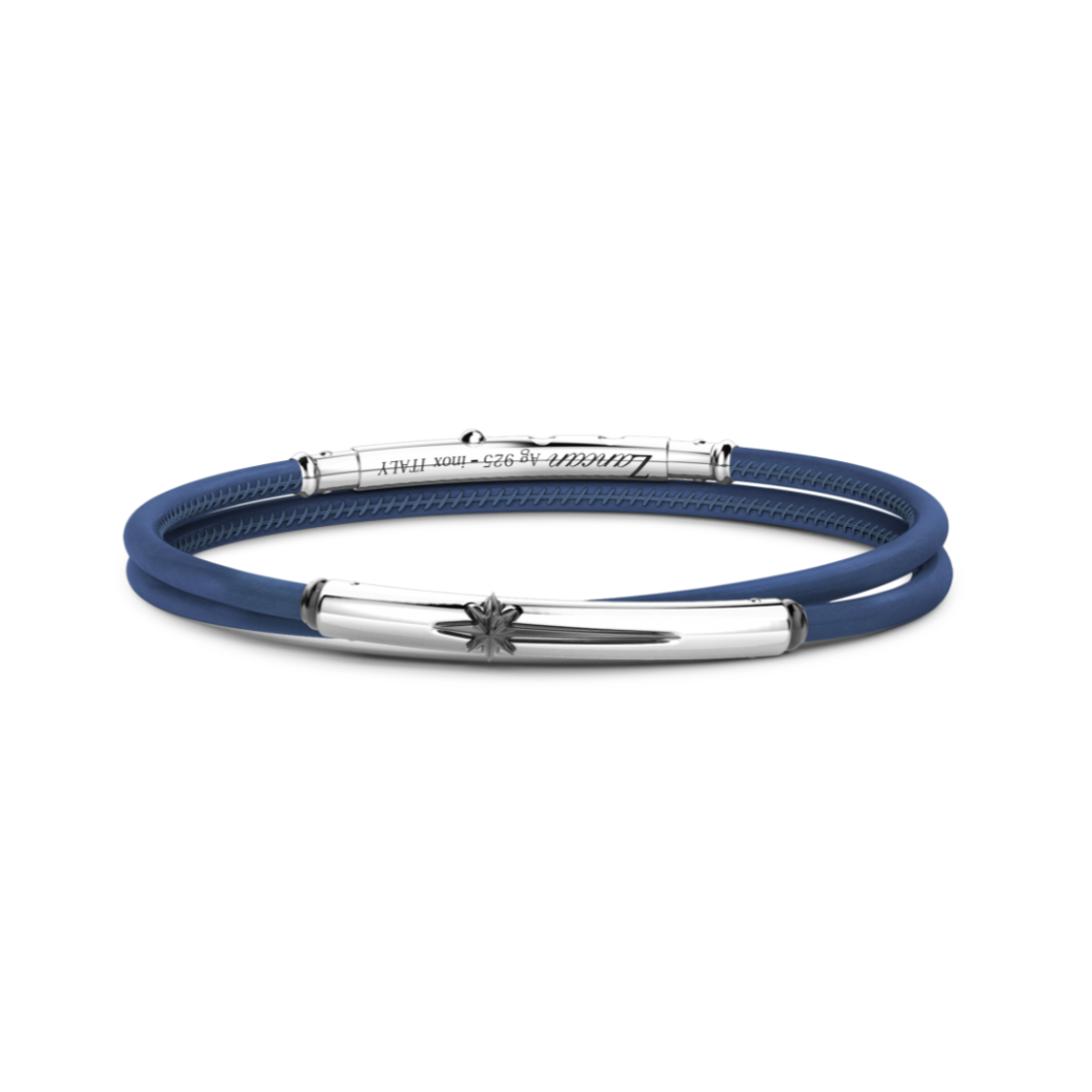 Pulsera Cuero Azul