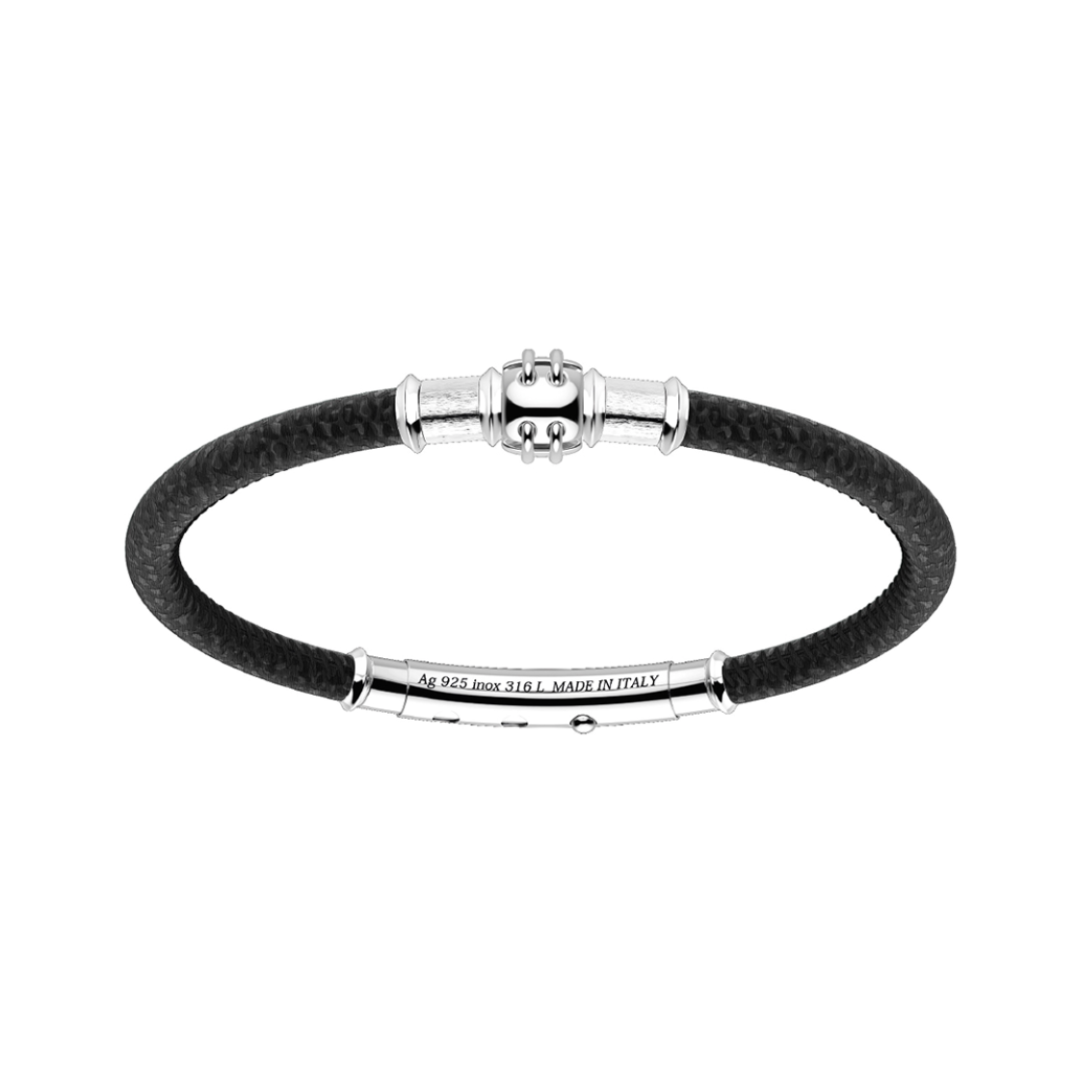 Pulsera Cuero Natural Negra