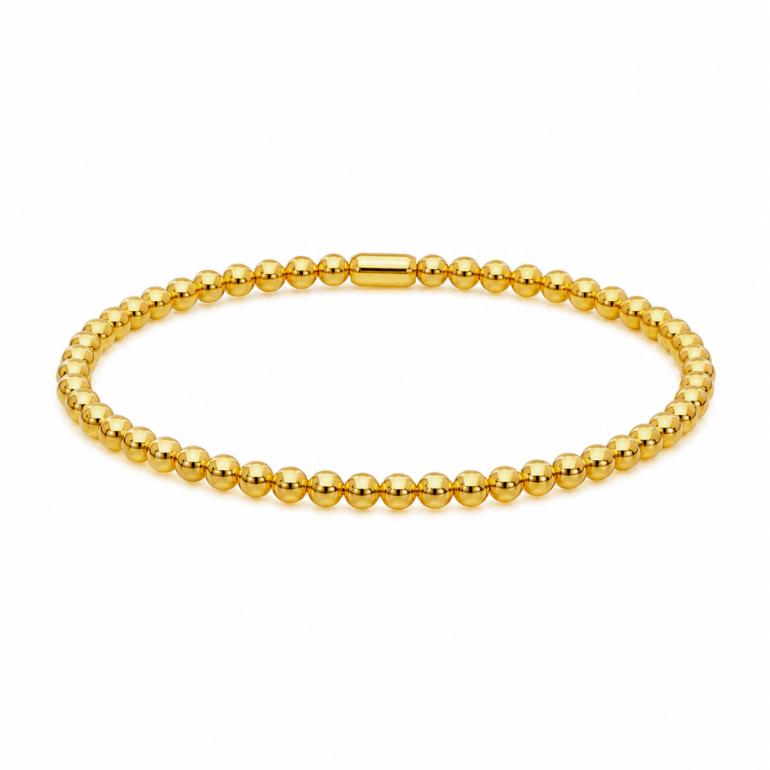 Pulsera Elástica Pelotitas Gold