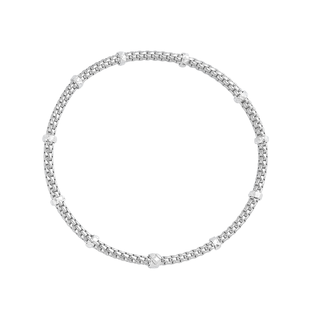 Pulsera Elástica Tejida Blanca