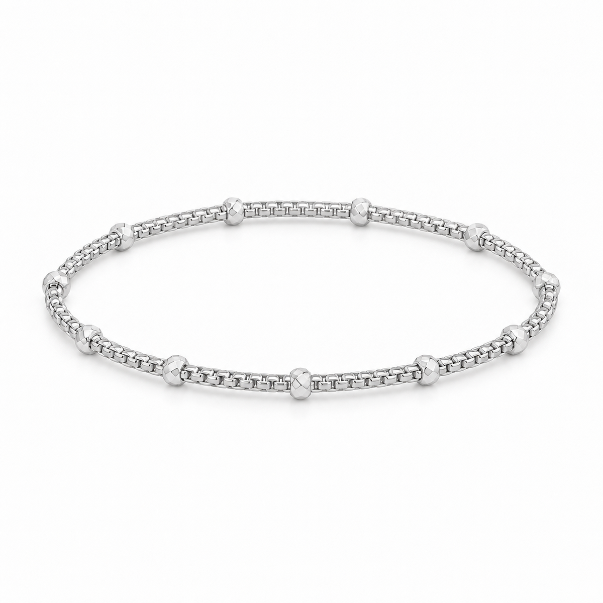 Pulsera Elástica Tejida Blanca